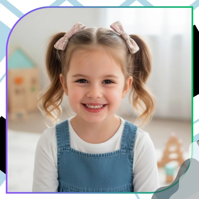 Zestaw Kokarda gumek do włosów 10szt dziecięca dziecka 7.webp