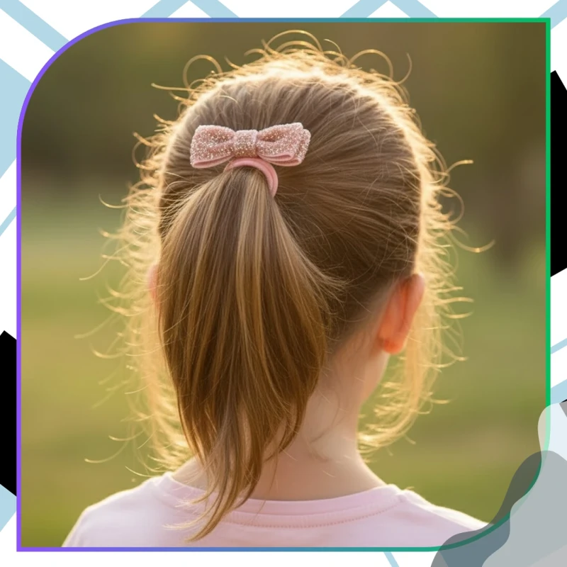 Zestaw Kokarda gumek do włosów 10szt dziecięca dziecka 8.webp