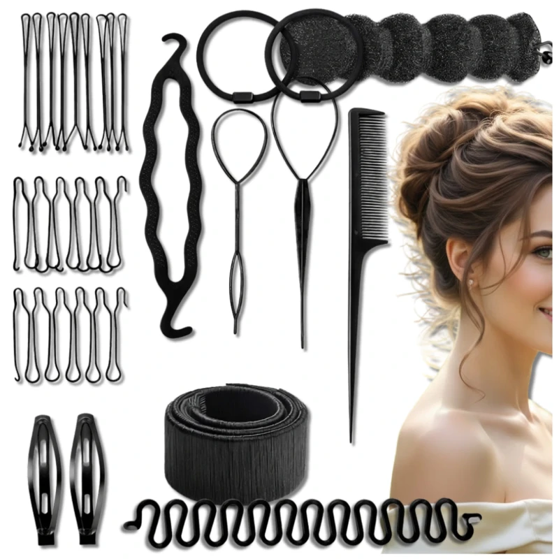 Wypełniacz do koka zestaw grzebień wsuwki  2.webp