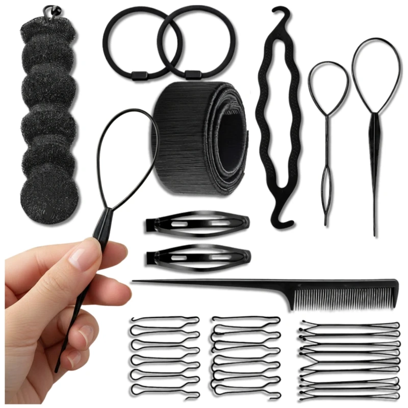 Wypełniacz do koka zestaw grzebień wsuwki  3.webp