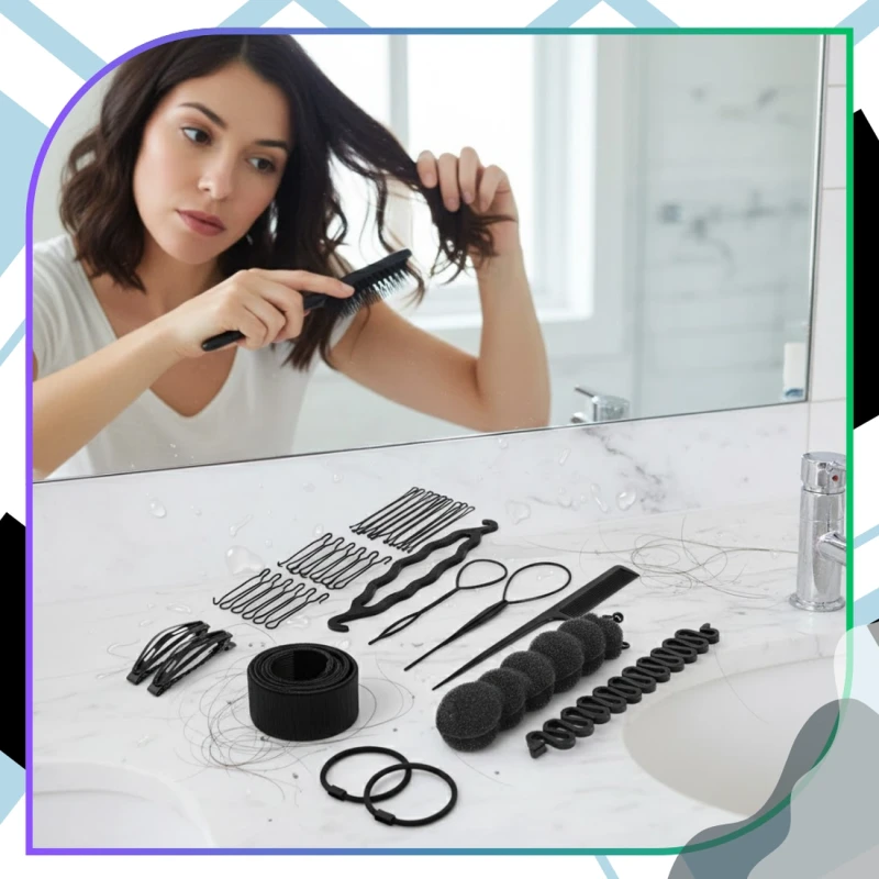 Wypełniacz do koka zestaw grzebień wsuwki  9.webp