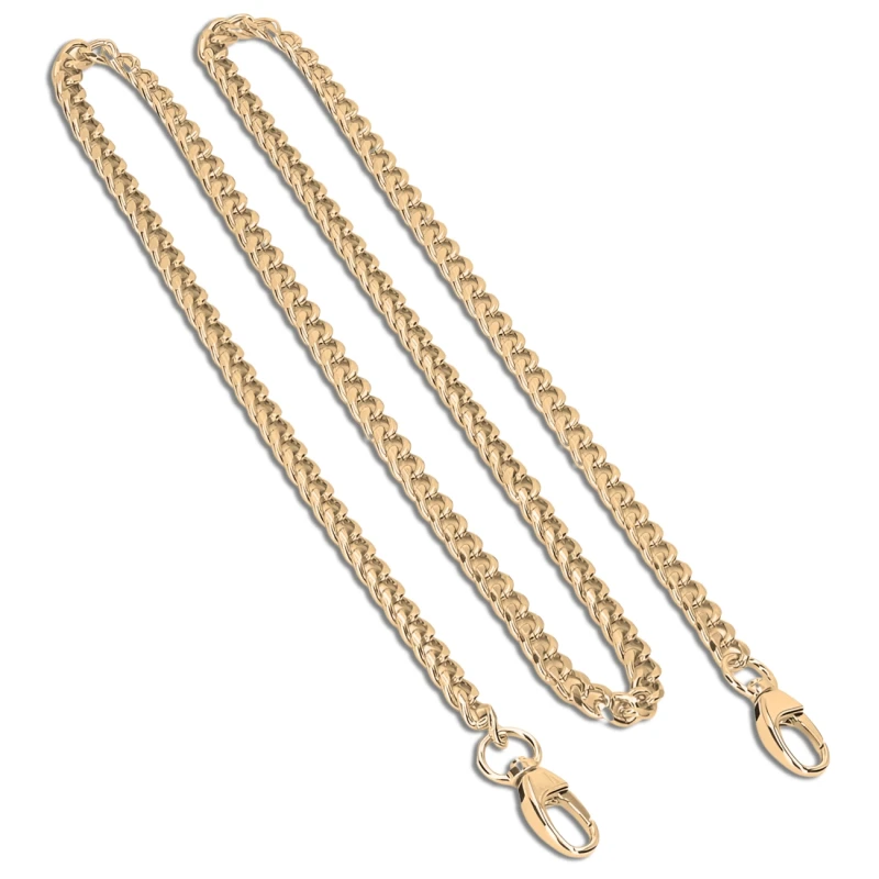 Pasek do torebki 120cm torby złoty mocny metalowy łańcuch 4.webp