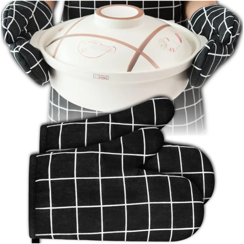 Rękawice kuchenne termoizolacyjne do pieczenia grilla komplet 2szt 2.webp