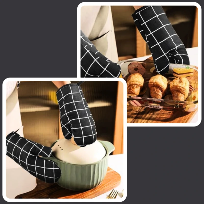 Rękawice kuchenne termoizolacyjne do pieczenia grilla komplet 2szt 3.webp