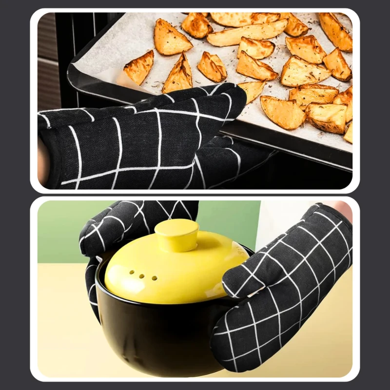 Rękawice kuchenne termoizolacyjne do pieczenia grilla komplet 2szt 4.webp