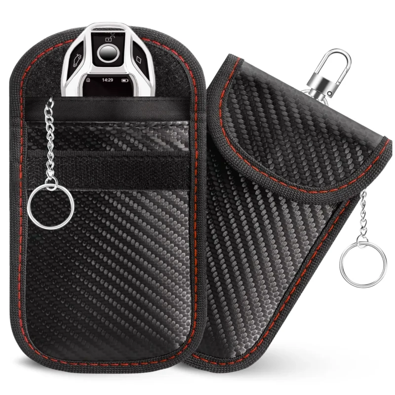 ANTYKRADZIEŻOWY Pokrowiec 2 szt na kluczyk do samochodu brelok 1.webp