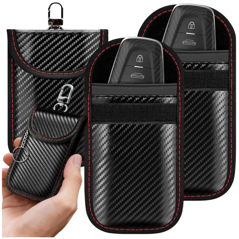 ANTYKRADZIEŻOWY Pokrowiec 2 szt na kluczyk do samochodu brelok 3.webp
