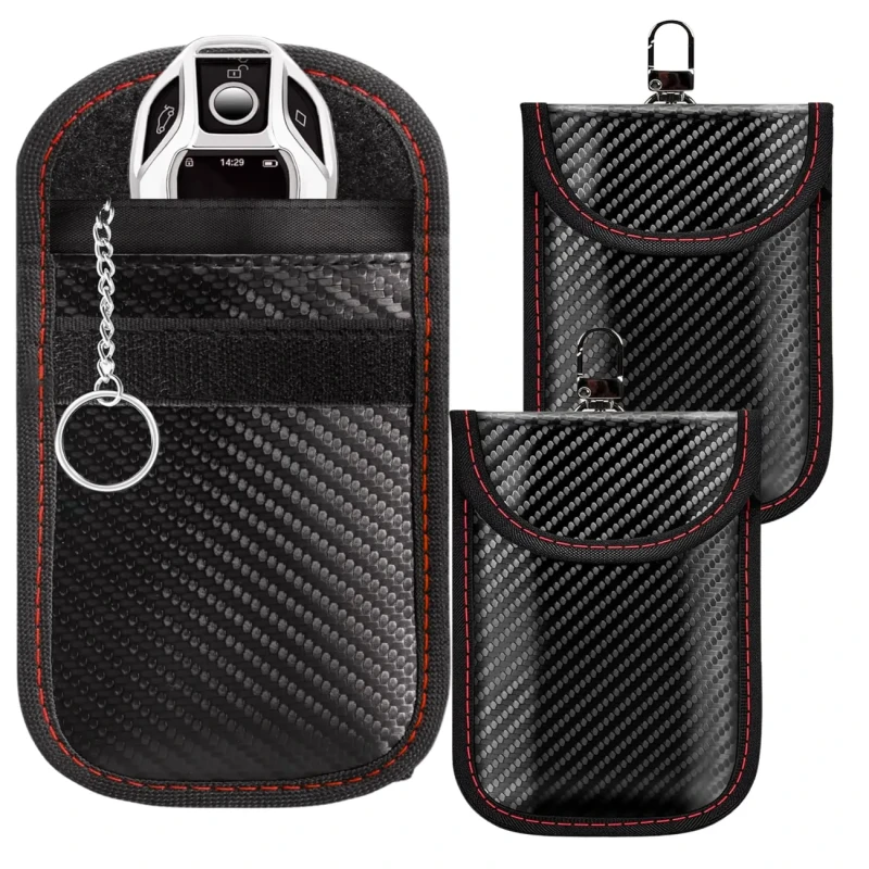 ANTYKRADZIEŻOWY Pokrowiec 2 szt na kluczyk do samochodu brelok 4.webp