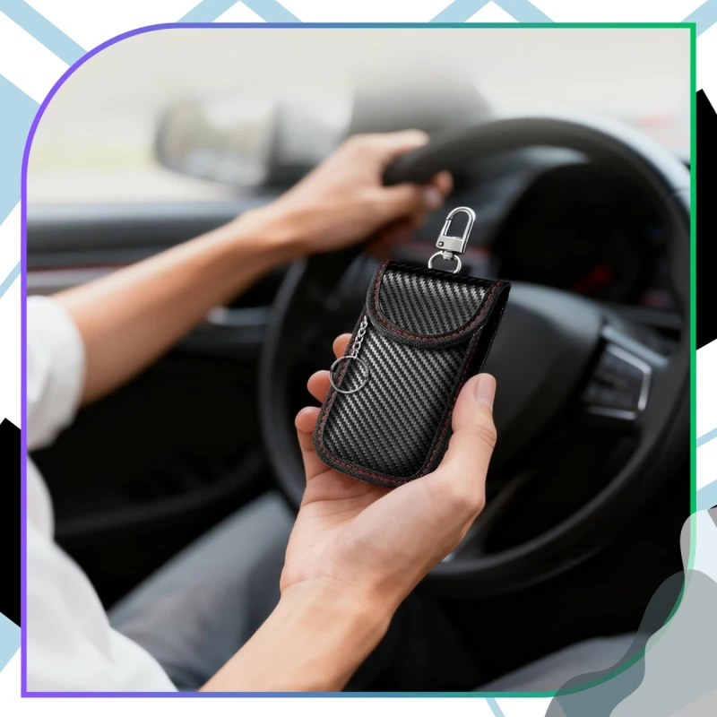 ANTYKRADZIEŻOWY Pokrowiec 2 szt na kluczyk do samochodu brelok 5.webp