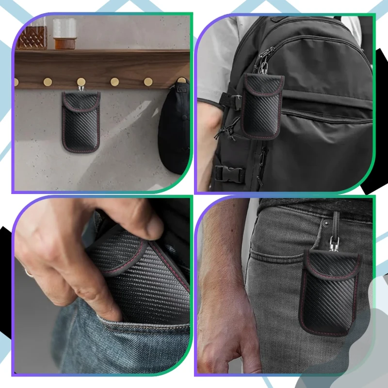 ANTYKRADZIEŻOWY Pokrowiec 2 szt na kluczyk do samochodu brelok 9.webp