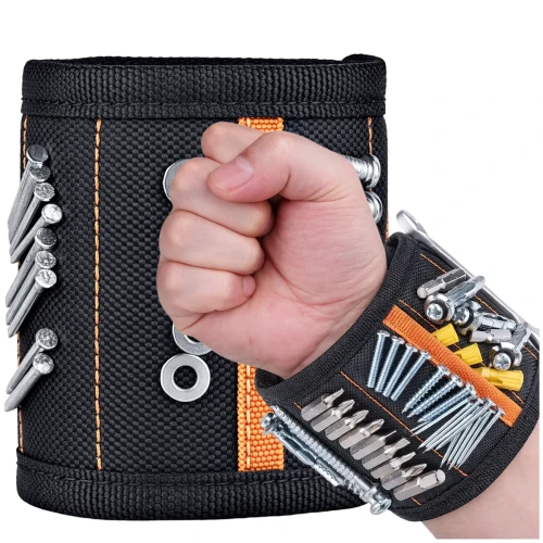 Opaska narzędziowa magnetyczna na nadgarstek organizer śrub bitów