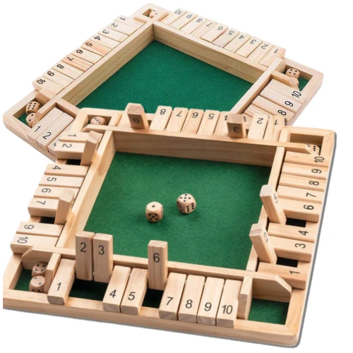 Drewniana gra planszowa edukacyjna w kości Shut the Box Zamknij Pudełko