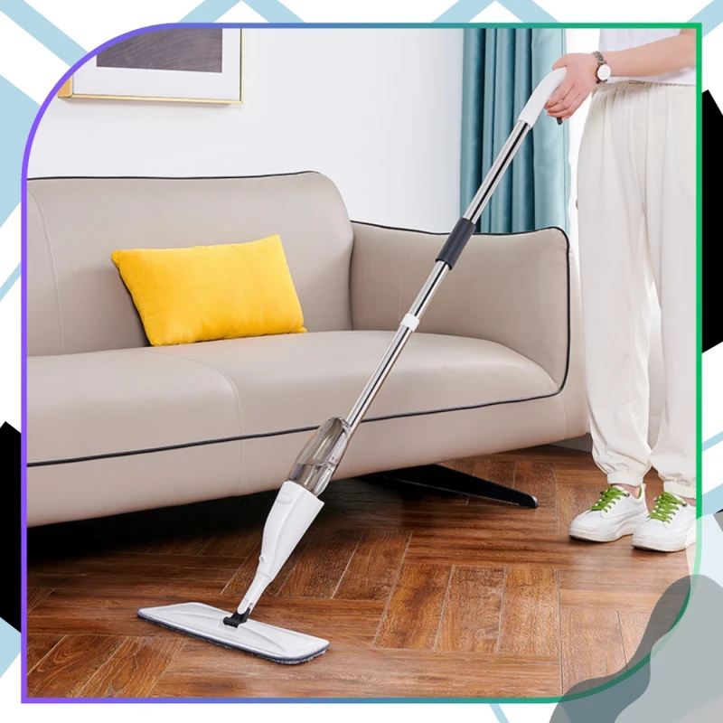 Mop ze spryskiwaczem spray płaski mikrofibra 3 sztuki wkłady5.webp