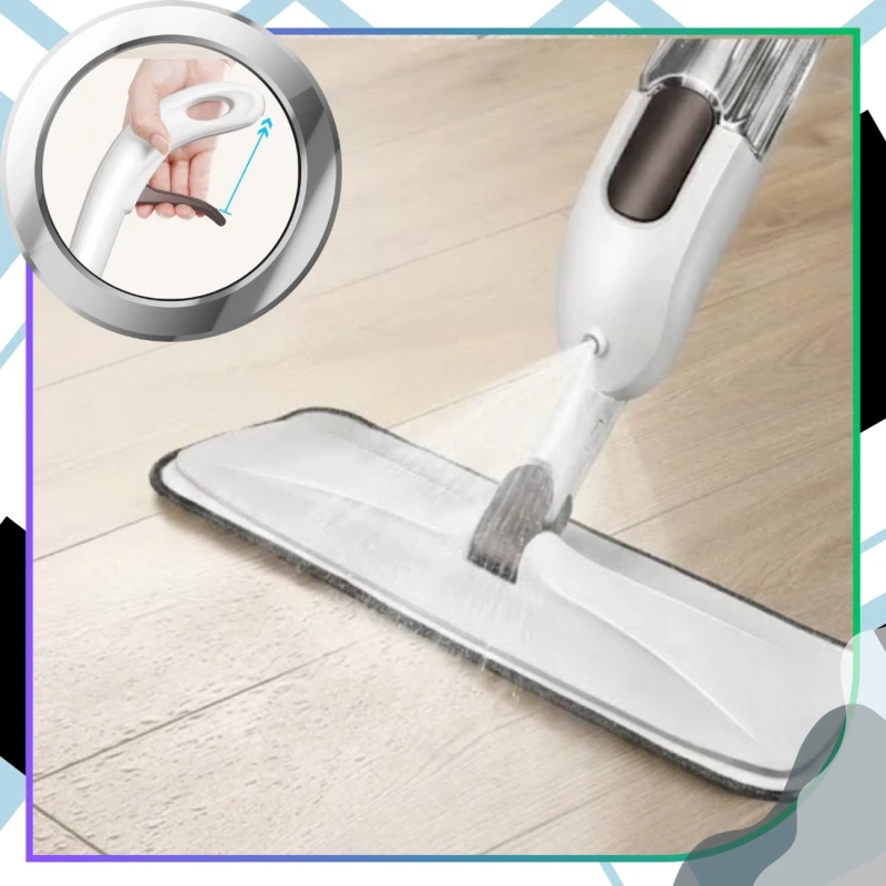 Mop ze spryskiwaczem spray płaski mikrofibra 3 sztuki wkłady7.webp