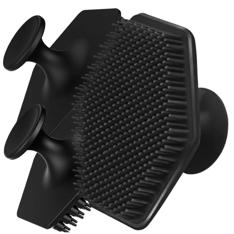 Szczotka silikonowa do oczyszczenia mycia twarzy peeling 2 szt czarny2.webp