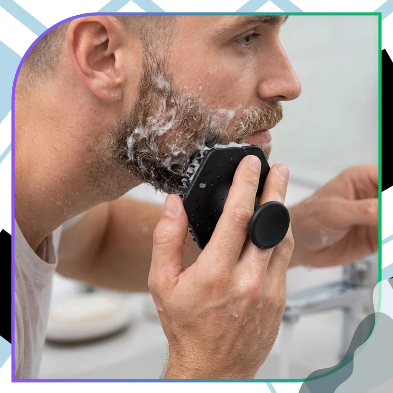 Szczotka silikonowa do oczyszczenia mycia twarzy peeling 2 szt czarny8.webp