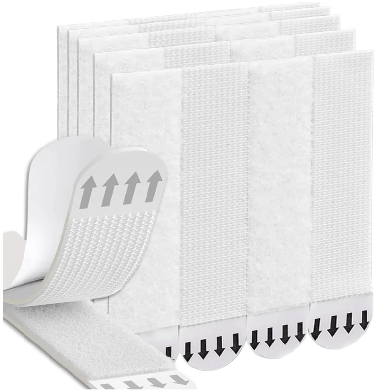 Rzepy samoprzylepne do wieszania obrazów 12 par paski montażowe 16x70 mm2.webp