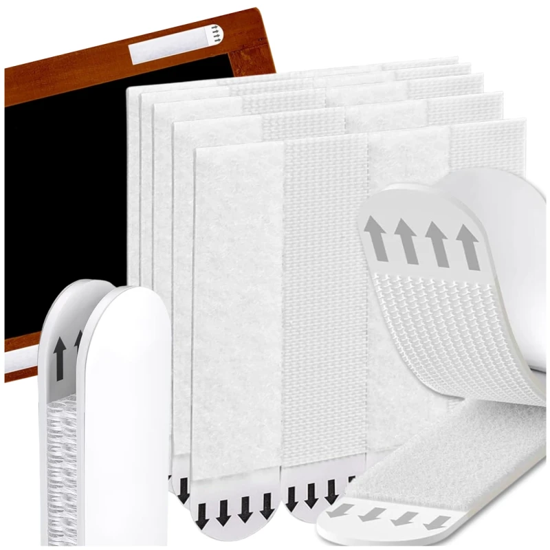 Rzepy samoprzylepne do wieszania obrazów 12 par paski montażowe 16x70 mm3.webp