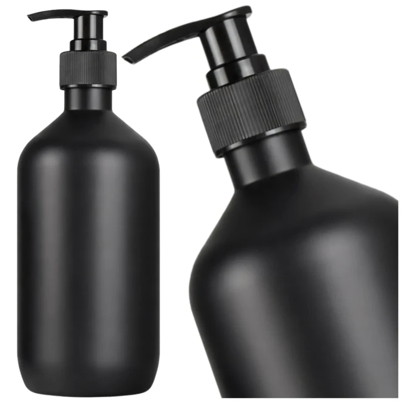Dozownik na mydło 300 ml czarny mat butelka z pompką do kuchni lub łazienki2.webp