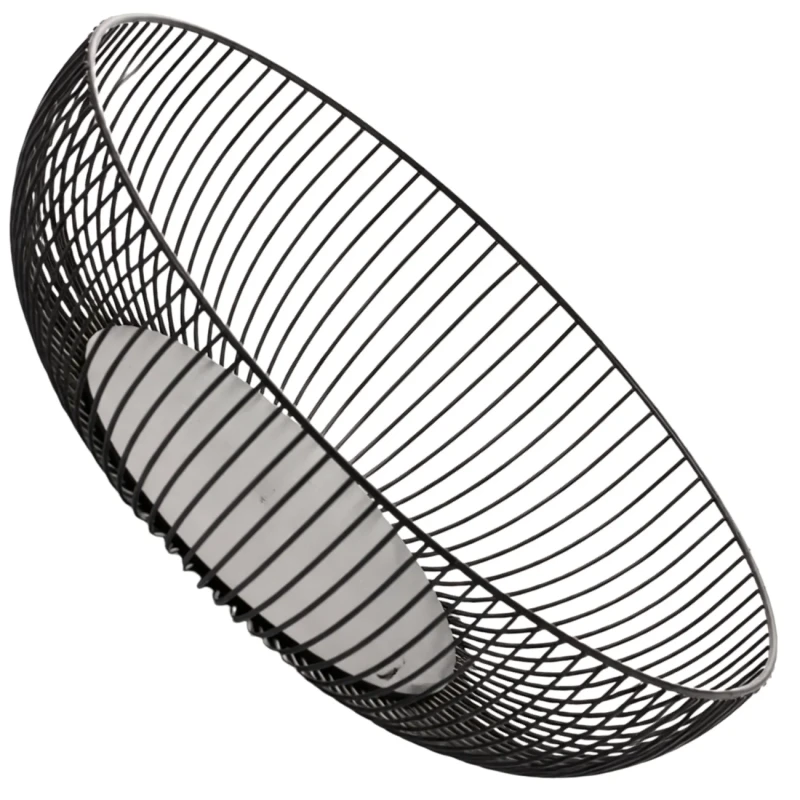 Organizer na owoce warzywa i przekąski czarny metalowy styl nordycki3.webp