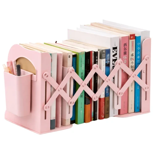 Składany stojak organizacyjny nowoczesna półka regulowana różowa