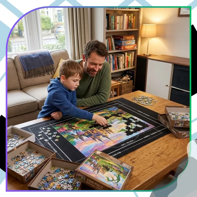 Mata do układania i przechowywania puzzli zestaw organizer puzzle 115x66 cm7.webp
