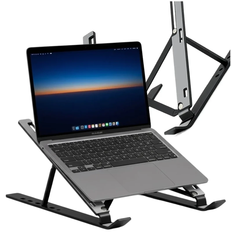Składana podstawka pod laptopa regulowana stojak aluminiowy3.webp
