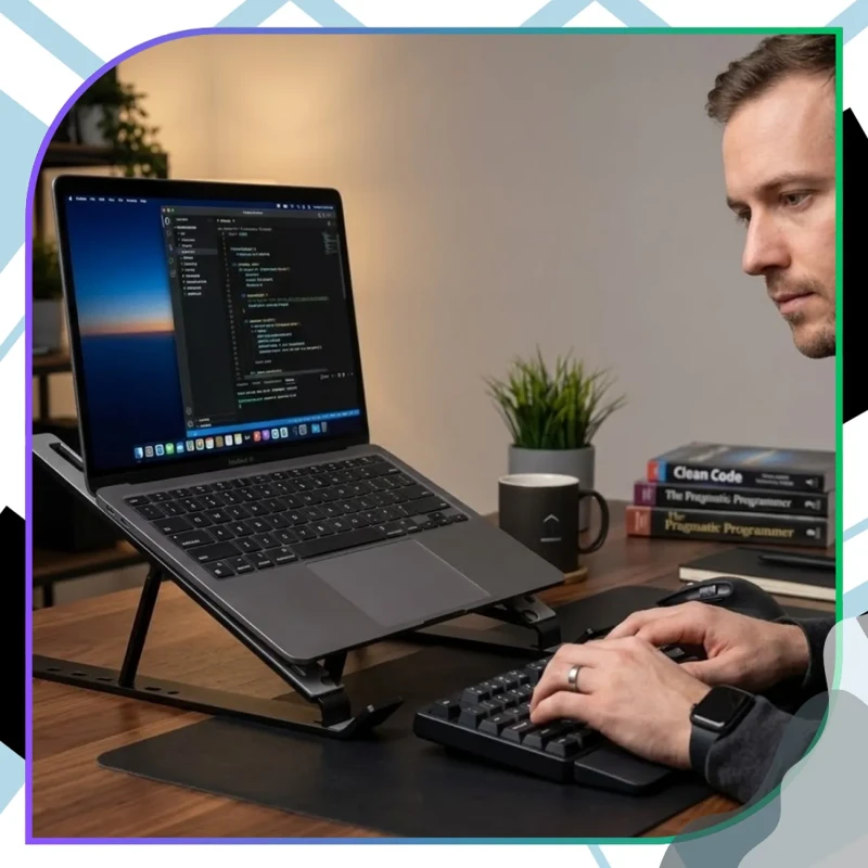 Składana podstawka pod laptopa regulowana stojak aluminiowy8.webp