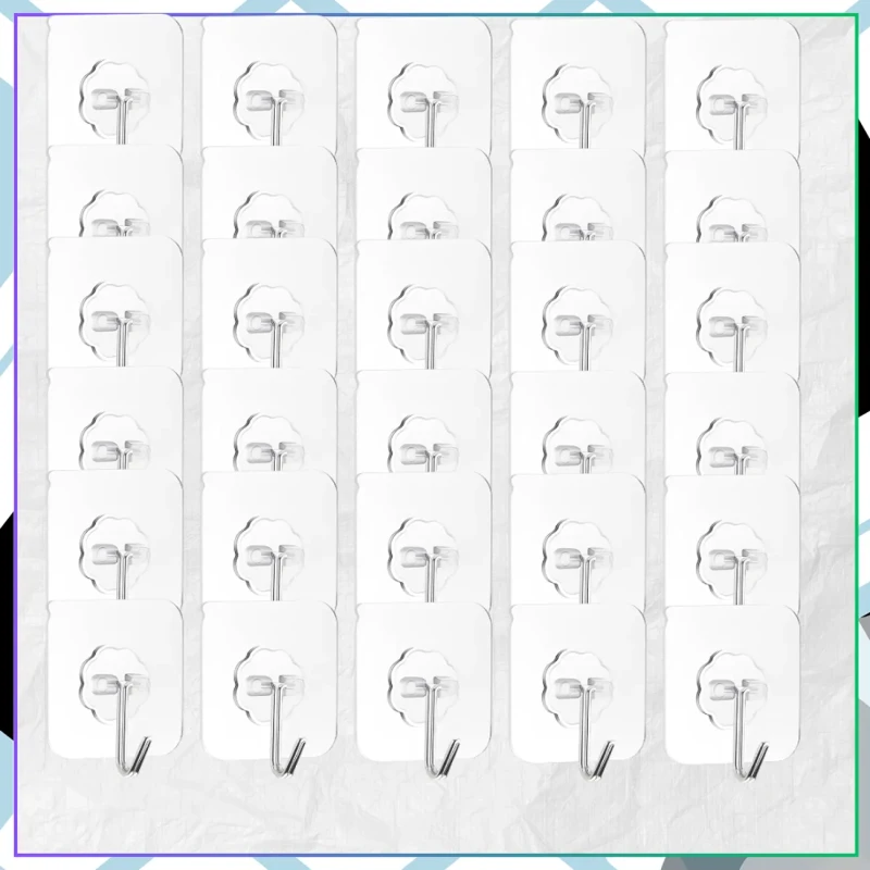 Wieszak ścienny obrotowy 180° przezroczysty samoprzylepny4.webp