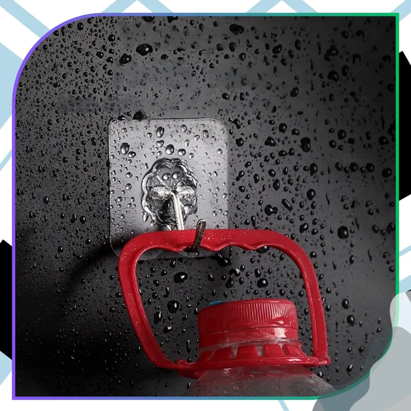 Wieszak ścienny obrotowy 180° przezroczysty samoprzylepny6.webp