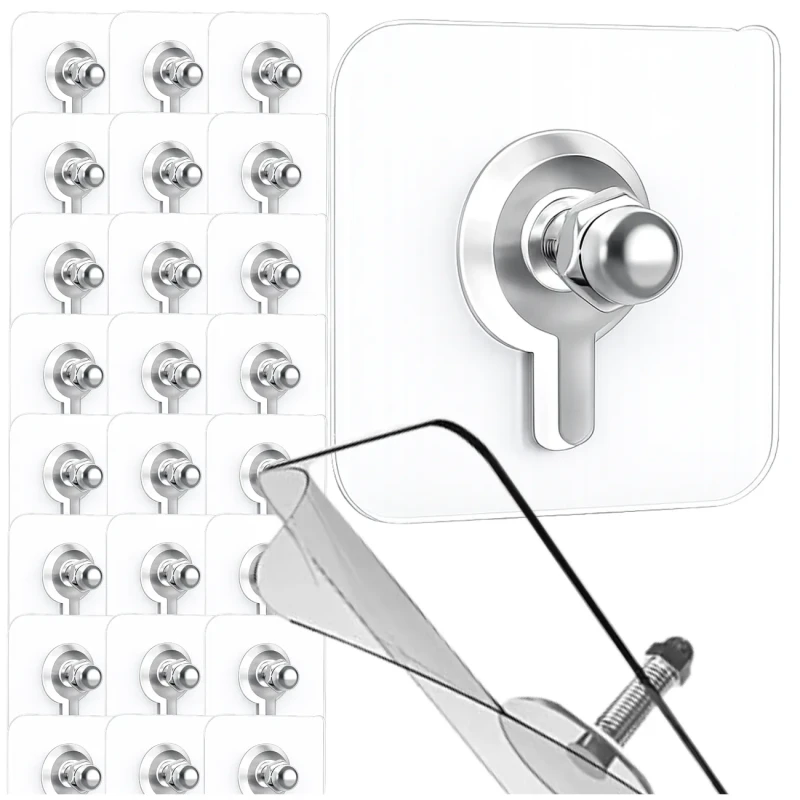 Haczyk ścienny mocny uchwyt 6×6 cm samoprzylepny PCV bez wiercenia2.webp