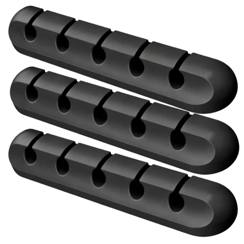 Organizer do kabli samoprzylepny klips na przewody 5 miejsc – zestaw 3 szt.