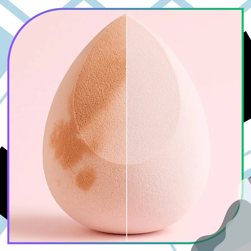 Zestaw gąbek do makijażu 7 sztuk z pojemnikiem blender do podkładu4.webp