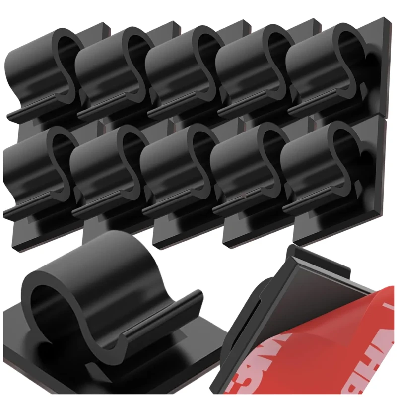 Samoprzylepne klipsy do kabli 3M – organizer przewodów zestaw 30 sztuk3.webp