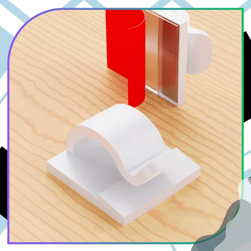 Uchwyty do kabli samoprzylepne organizer przewodów klipsy 30 szt białe5.webp