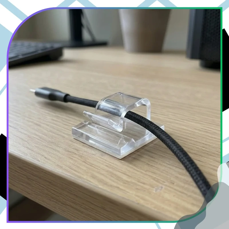 Przezroczyste Klipsy Do Kabli Samoprzylepne Organizer Przewodów 30szt6.webp