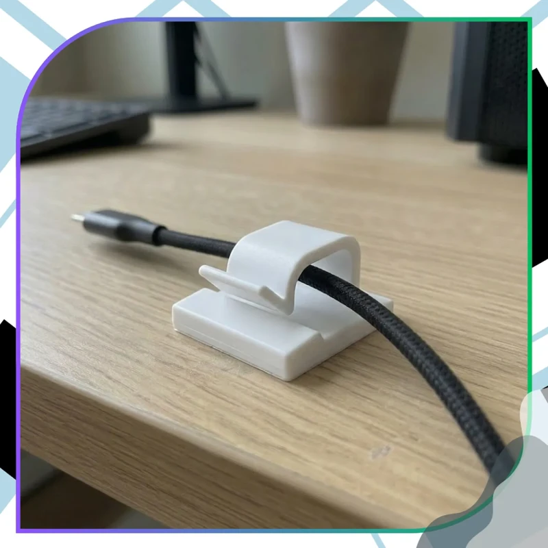 Białe samoprzylepne organizery do kabli zestaw uchwytów 30 sztuk6.webp