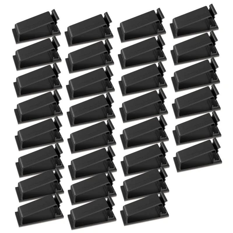 Organizer kabli czarny klipsy samoprzylepne uchwyty do przewodów 20 szt3.webp