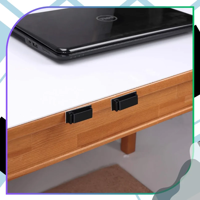 Organizer kabli czarny klipsy samoprzylepne uchwyty do przewodów 20 szt5.webp