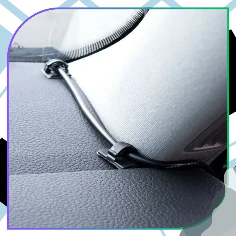 Klipsy organizer kabli uchwyty do przewodów samoprzylepne 30 szt czarne Organizer kabli do biurka samoprzylepne klipsy uchwyty przewodów 30 szt5.webp