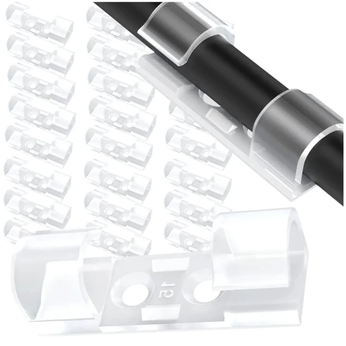 Organizer kabli klipsy samoprzylepne uchwyty przewodów biurko 30 szt