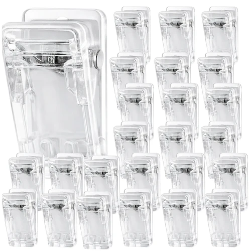 Mini klipsy samoprzylepne przezroczyste uchwyty na notatki zdjęcia 50 szt