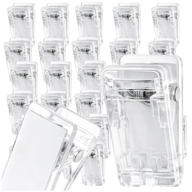 Mini klipsy samoprzylepne przezroczyste uchwyty na notatki zdjęcia 50 szt2.webp