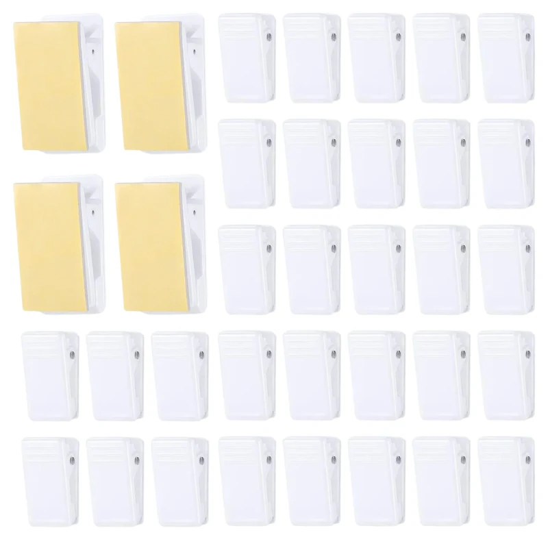 Uchwyty samoprzylepne klipsy na zdjęcia notatki biuro dom 50 szt4.webp