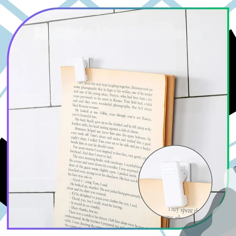 Uchwyty samoprzylepne klipsy na zdjęcia notatki biuro dom 50 szt7.webp