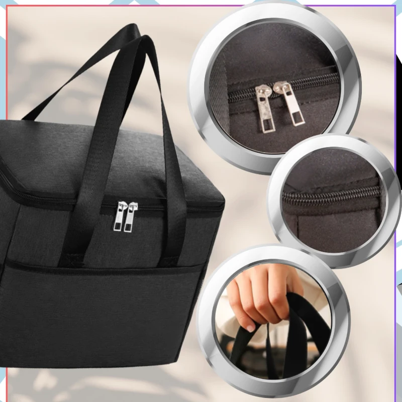 LUNCH BOX termiczna na jedzenie torba śniadaniowa pojemna7.webp