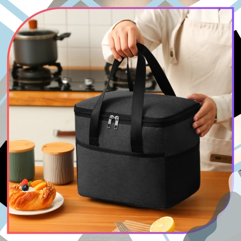 LUNCH BOX termiczna na jedzenie torba śniadaniowa pojemna8.webp
