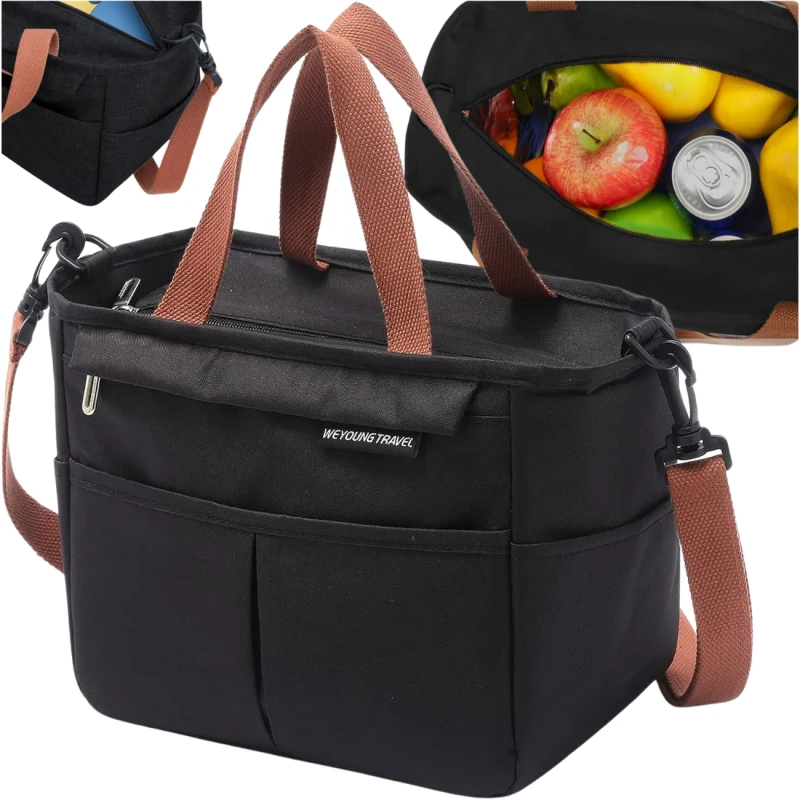 Torba LUNCH BOX termiczna pojemna na podróż jedzenie śniadaniowa1.webp