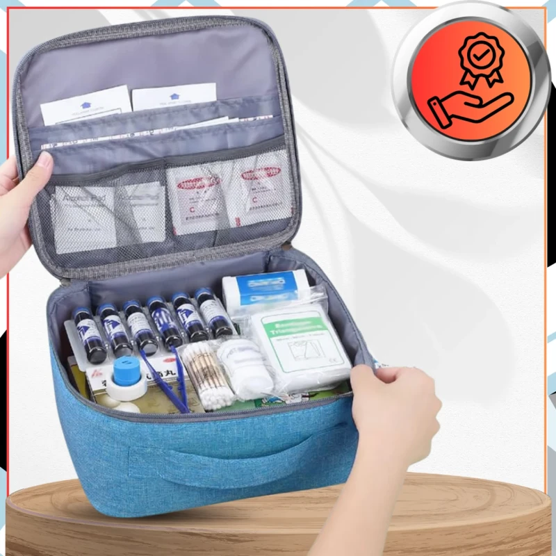 Apteczka kosmetyczka na leki podróżna organizer medyczna6.webp