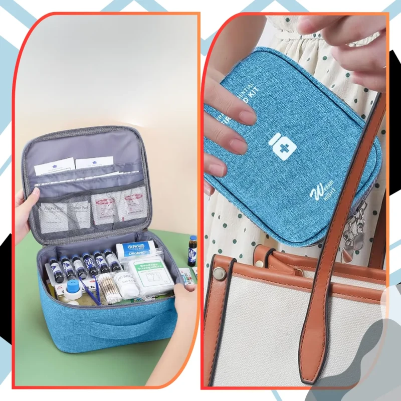 Apteczka kosmetyczka na leki podróżna organizer medyczna8.webp